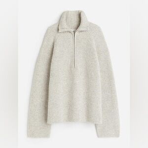 H&M Rib-Knit Half Zip Sweater